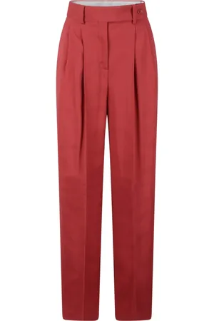Alberta Ferretti Dames, Broeken, Rood, Maat: L Viscose