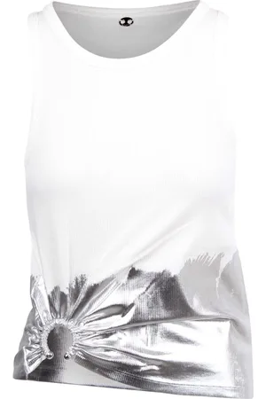 Paco rabanne Dames, Tops, Wit, Maat: M Katoen