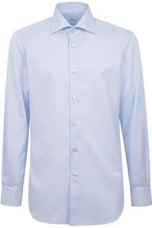 Kiton Heren, Overhemden, Blauw, Maat: XL Katoen