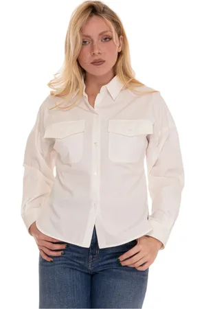 Max Mara Dames, Blouses & Shirts, Wit, Maat: XS Katoen