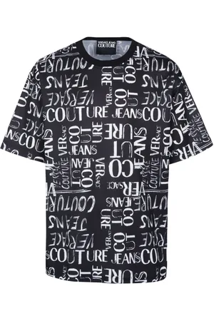 VERSACE Heren, Tops, Zwart, Maat: S Katoen