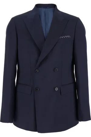 LOW BRAND Heren, Jassen, Blauw, Maat: 2XL Wol