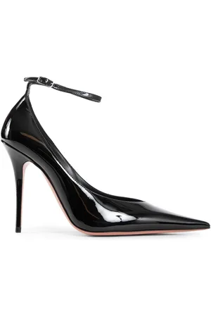 Amina Muaddi Dames, Schoenen, Zwart, Maat: 38 1/2 EU Leer