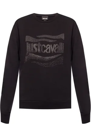 Roberto Cavalli Dames, Sweatshirts & Hoodies, Zwart, Maat: M Katoen