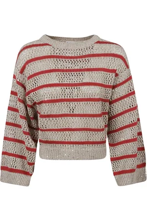 Brunello Cucinelli Dames, Truien, Bruin, Maat: M
