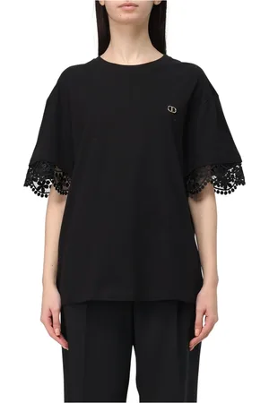 Twin-Set Dames, Tops, Zwart, Maat: 2XS Katoen