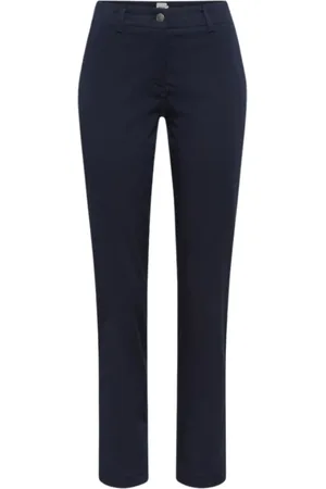 Brax Dames, Broeken, Blauw, Maat: S