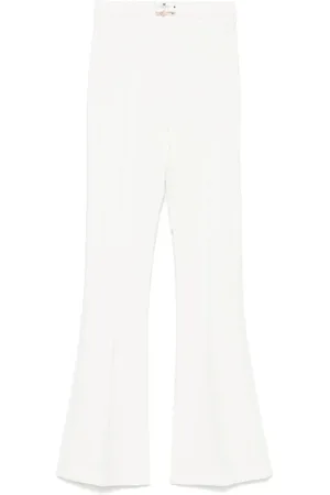 Elisabetta Franchi Dames, Broeken, Wit, Maat: L Denim