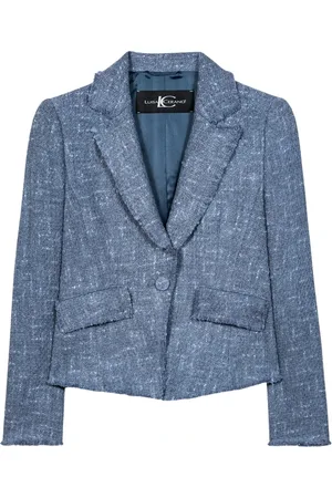 Luisa Cerano Dames, Jassen, Blauw, Maat: M Tweed