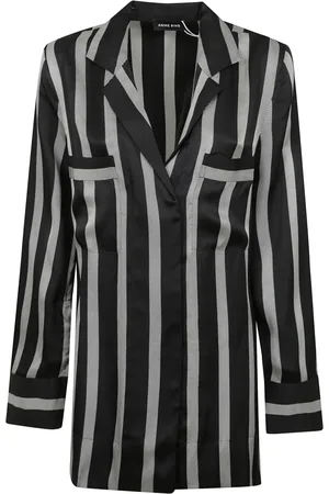 ANINE BING Dames, Blouses & Shirts, Zwart, Maat: M Zijde