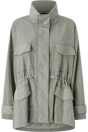 Pinko Dames, Jassen, Grijs, Maat: S Nylon
