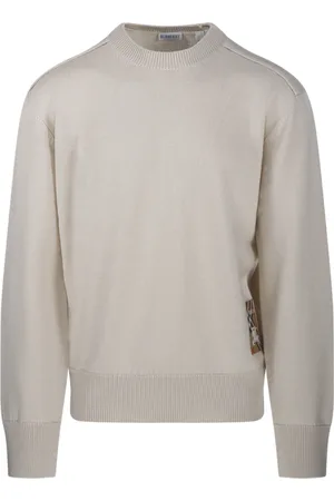 Burberry Heren, Truien, Grijs, Maat: M Wol