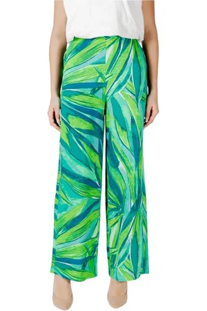 ONLY Dames, Broeken, Groen, Maat: XS Viscose