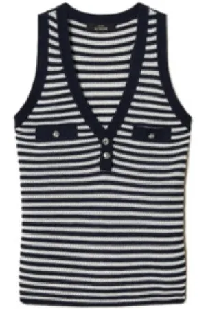 Twin-Set Dames, Tops, Blauw, Maat: M Katoen