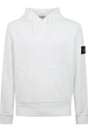 Stone Island Heren, Sweatshirts & Hoodies, Wit, Maat: XL Katoen
