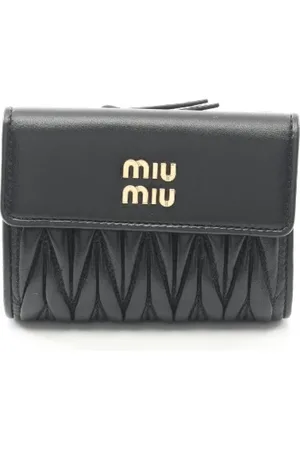 Miu Miu Dames, Pre-owned, Zwart, Maat: ONE Size Leer