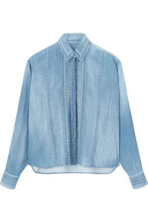 ERMANNO SCERVINO Dames, Blouses & Shirts, Blauw, Maat: XS Denim
