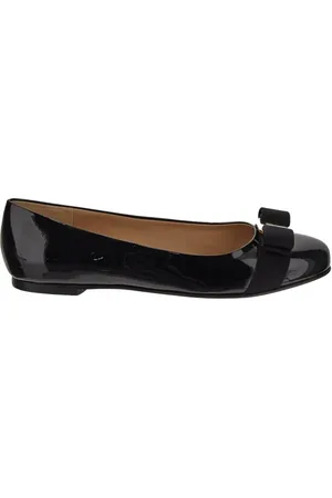 Salvatore Ferragamo Dames, Schoenen, Zwart, Maat: 38 1/2 EU Leer