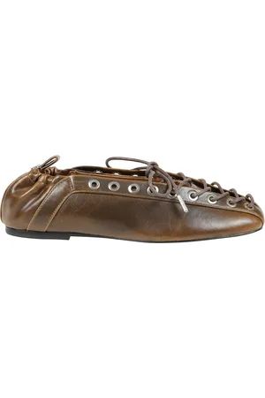 Ganni Dames, Schoenen, Bruin, Maat: 38 EU Leer
