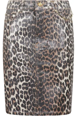 Ganni Dames, Rokken, Bruin, Maat: XS Denim