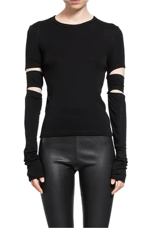 Helmut Lang Dames, Tops, Zwart, Maat: M Katoen