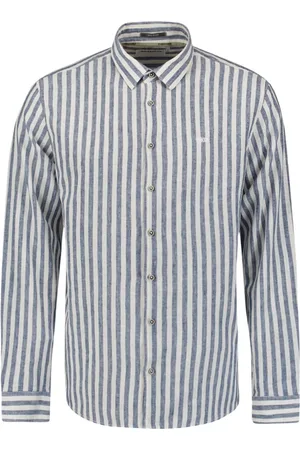 No Excess Heren, Overhemden, Blauw, Maat: XL Linnen