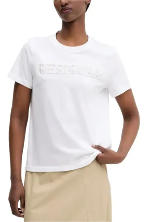 Desigual Dames, Tops, Wit, Maat: M Katoen
