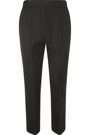 Max Mara Dames, Broeken, Zwart, Maat: M Wol
