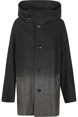 YOHJI YAMAMOTO Dames, Mantels, Zwart, Maat: M Wol