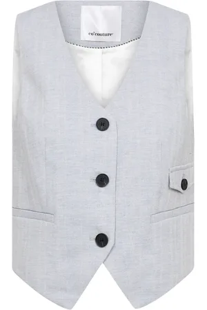 Co`Couture Dames, Jassen, Blauw, Maat: XS Linnen