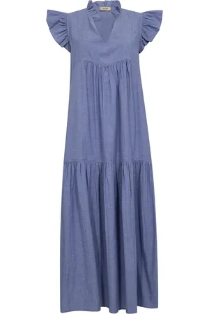 Mos Mosh Dames, Jurken, Blauw, Maat: XS Katoen