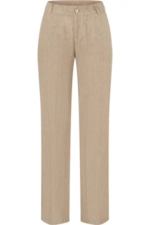 Mac Dames, Jeans, Bruin, Maat: S L30 Linnen