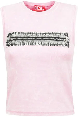 Diesel Dames, Tops, Roze, Maat: L Denim
