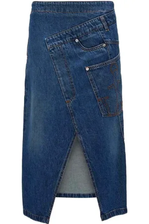J.W.Anderson Dames, Rokken, Blauw, Maat: 2XS Denim