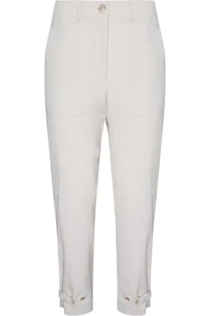 Twin-Set Dames, Broeken, Wit, Maat: XL Viscose