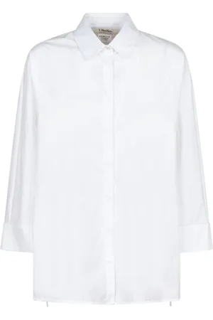 Max Mara Dames, Blouses & Shirts, Wit, Maat: S Katoen