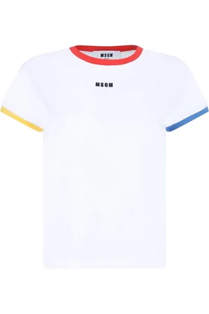 Msgm Dames, Tops, Wit, Maat: M Katoen