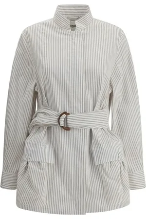 Fendi Dames, Jassen, Wit, Maat: L Katoen