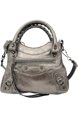 Balenciaga Dames, Pre-owned, Grijs, Maat: ONE Size Leer