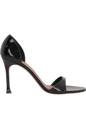 Amina Muaddi Dames, Schoenen, Zwart, Maat: 36 EU Leer
