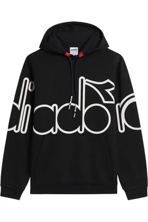 Diadora Heren, Sweatshirts & Hoodies, Zwart, Maat: S Poliester