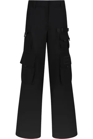 OFF-WHITE Dames, Broeken, Zwart, Maat: 2XS Wol