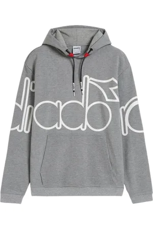 Diadora Heren, Sweatshirts & Hoodies, Grijs, Maat: M Poliester