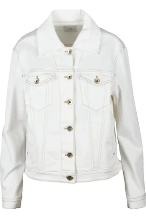ELEVENTY Dames, Jassen, Wit, Maat: S Denim