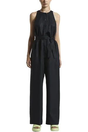 PESERICO SIGN Dames, Jumpsuits & Playsuits, Zwart, Maat: S Linnen