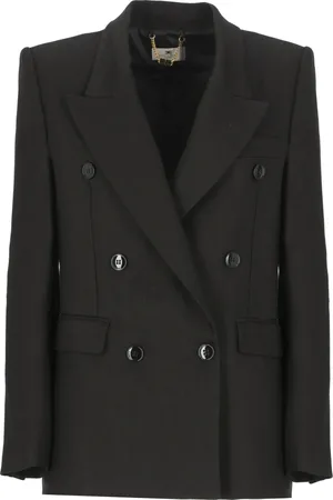 Elisabetta Franchi Dames, Jassen, Zwart, Maat: XS Linnen