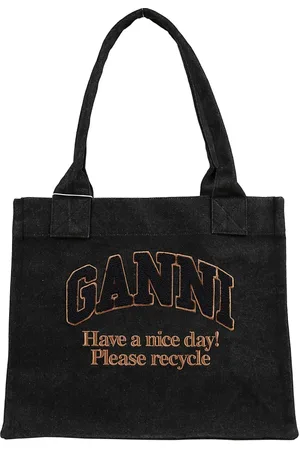 Ganni Dames, Tassen, Zwart, Maat: ONE Size Denim