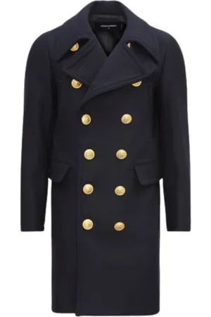 Dsquared2 Heren, Mantels, Blauw, Maat: XL Wol