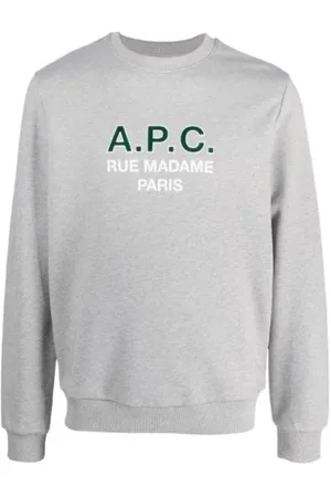 A.P.C. Heren, Sweatshirts & Hoodies, Grijs, Maat: M Katoen