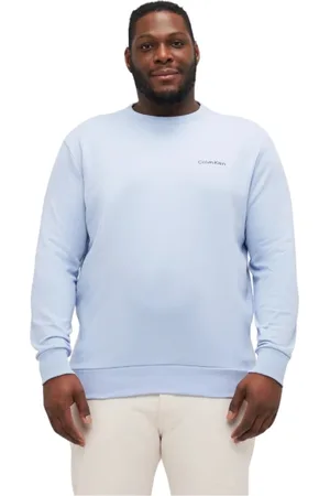 Calvin Klein Heren, Sweatshirts & Hoodies, Blauw, Maat: S Katoen